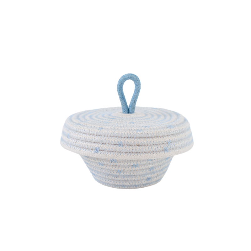 Petite Lidded Basket - Bubblegum Blue Soft Serve Sprinkles (BSK118209PDW-XS) Main Image